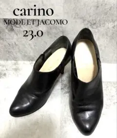 【訳あり】MODE ET JACOMO carino黒 ブーティ サイドゴア