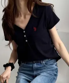 新品タグ付 U.S.POLO ASSN. 接触冷感リブトップスのサムネイル