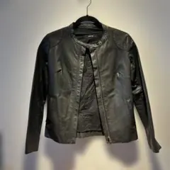 mystic ブラックレザー　ライダース　ジャケット