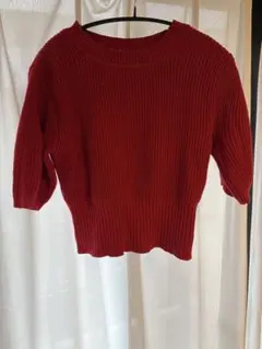 ボリュームスリーブニットトップス