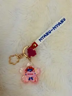 【終売品】EXPO2025万博 ミャクミャク桜クリアキーホルダー ラバー ハート