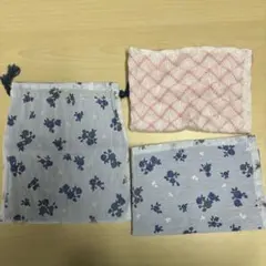 ナフキン(ランチョンマット)、巾着のセット