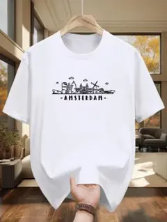 【新品未使用・男女兼用】白☆サイズXL☆アムステルダム☆カッコいい