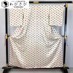 小紋 飛び柄 花模様 亀甲 鈍紫色 K-5898 小紋 飛び柄 花模様 亀甲 鈍紫色 K-5898 - メルカリ