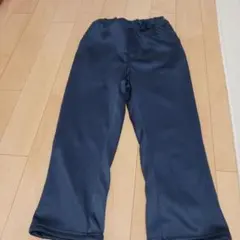 ダークブルー ストレートパンツ ゴムウエスト