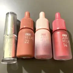 Periperaペリペラ INK VELVET リップティント、バーム4色セット