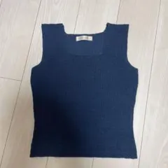 美品✧︎ネイビー♡ニットタンクトップ♡のサムネイル
