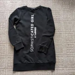 ブラック 長袖トレーナーワンピース by LOVE IT