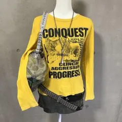 Y2K 平成 ギャル グランジ 英字 ロゴ ロンＴ Tシャツ パンク ロック