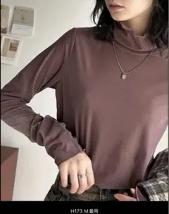 tシャツ 滑らか艶やか。レディ魅せきれいめ長袖タートルネックメローベロア　ピンク