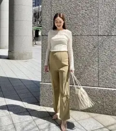 【美品】マタニティパンツ 神戸レタス KOBE LETTUCE ベージュ