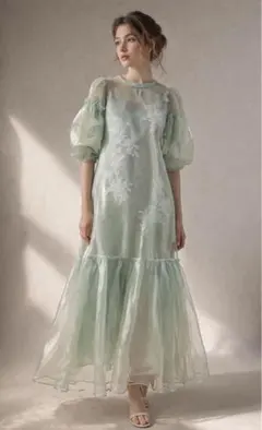☆新品タグ付き☆ドリードール フレアスリーブプリーツドレス 結婚式
