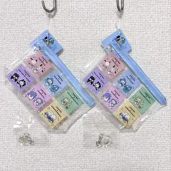 【しろたん×はぴだんぶい】おまけチャーム付き ビニールポーチ 2個 サンリオ