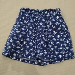 UNIQLO 花柄 半ズボン 120サイズ ネイビー