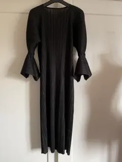 新品　プリーツロングワンピース　F