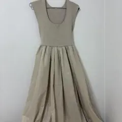 SNIDEL ノースリーブベージュニットワンピース