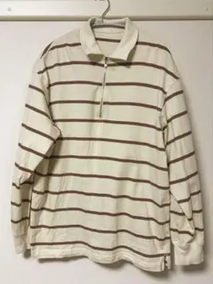 ハーフジップ 長袖 ポロシャツ