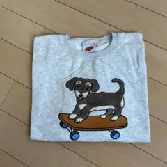 未使用　Poika ポイカ　犬　フリースロゴ　トレーナー　トップス　グレー