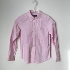 Ralph Lauren ピンクストライプシャツ130cm