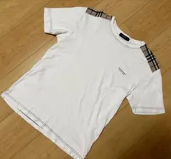 BURBERRY BLACK LABEL ノバチェック柄白Tシャツサイズ2(M)