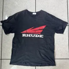 RHUDE ダークグレー ロゴ Tシャツ