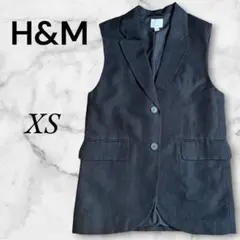 H&M リネンブレンド　ジレ　ノースリーブ テーラードジャケット XSのサムネイル