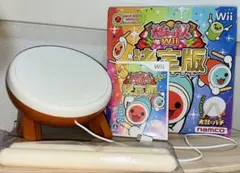 太鼓の達人 wii タタコンとソフト3個付き 太鼓とバチ