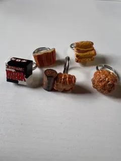 食べ物 ガチャガチャリングセット