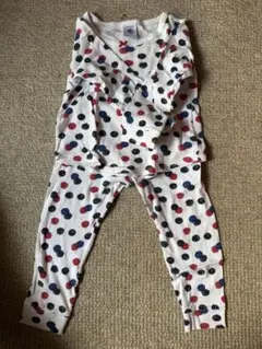 PETIT BATEAU パジャマ 2ans 86cm ドット柄のサムネイル