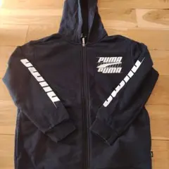 PUMA 黒 フルジップパーカー