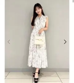 SNIDEL スナイデル プリーツプリントワンピース サイズ0