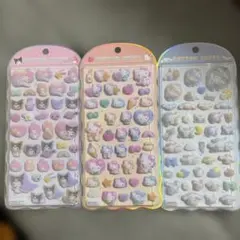 コットンパフィーシール　サンリオ　3点セット