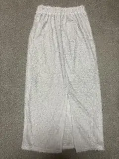 最終値下げ　M キラキラ　シルバーグレー　ロングスカート　タイトスカート