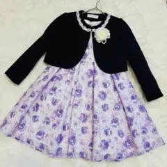 極美品✨CHOPIN ショパン　120 ボレロワンピース　入学式　フォーマル　紫