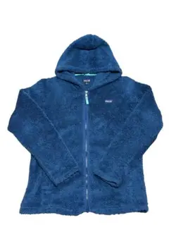 パタゴニア フード付き フリースジャケット ボア ネイビー レディースS