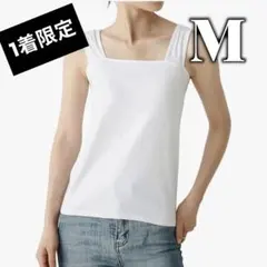 タンクトップ　白 M ノースリーブ　ホワイト　肌着 インナー キャミソール 服
