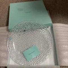 TIFFANY&Co. コブルストーンプラター ガラスプレート 28㎝ 箱つき
