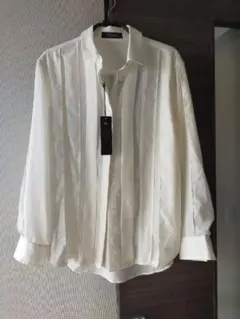 タグ付【Loungedress】シアーシャツ ピンタック Fのサムネイル