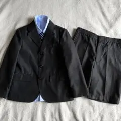 フォーマルスーツセットアップ 120 4点セット 男の子 ブルー系