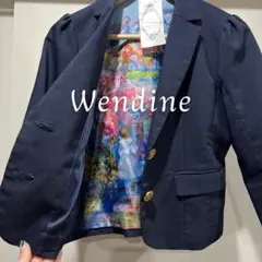Wendine 七分丈 金ボタン ネイビー ジャケット 裏地 イバラード