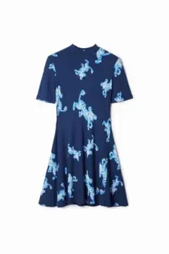 【Desigual ワンピース】新品　未使用　サークル　ミニワンピース　Mサイズ デシグアル Desigual オウム ミニワンピース （ホワイト