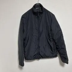 ライト中綿ジャケット ブラック メンズM 防寒 冬アウター