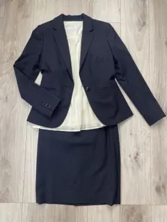 ネイビー ストライプ スーツ　3点セット　XS RU 丸井