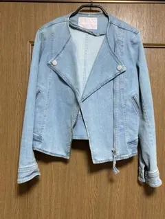 美品　31 Sons de mode ライトブルー ノーカラージャケット