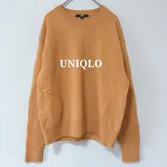유니클로 유니클로 프리미엄 램 크루넥 스웨터 니트 오렌지 L