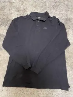 adidas アディダス 長袖 ポロシャツ ゴルフウェア ブラック