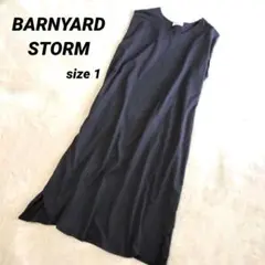 BARNYARDSTORM　Vネックノースリーブロングワンピース　黒