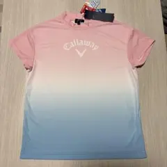 キャロウェイ　ゴルフシャツ Ｌサイズ モックネック　ピンク・ブルー