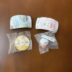 ちいかわ×くら寿司コラボ　うさぎ缶バッジ　ねぎまぐろフィギュア　びっくらポン