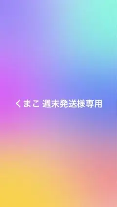 くまこ 週末発送様専用